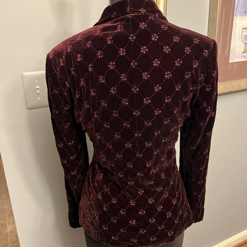 Velvet royal purple blazer